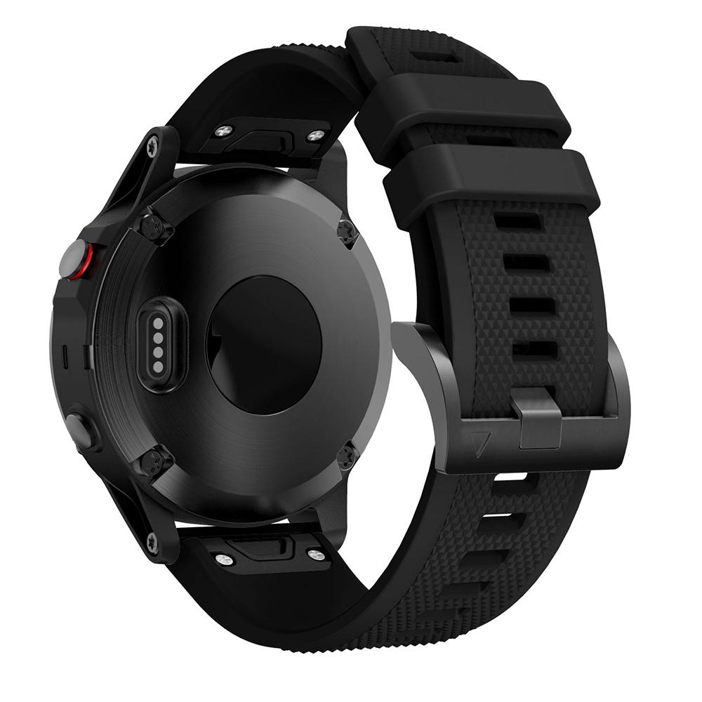 Силиконовый ремешок для часов Garmin Fenix 5, 22 мм, регулируемый ремешок для умных часов с черной пряжкой