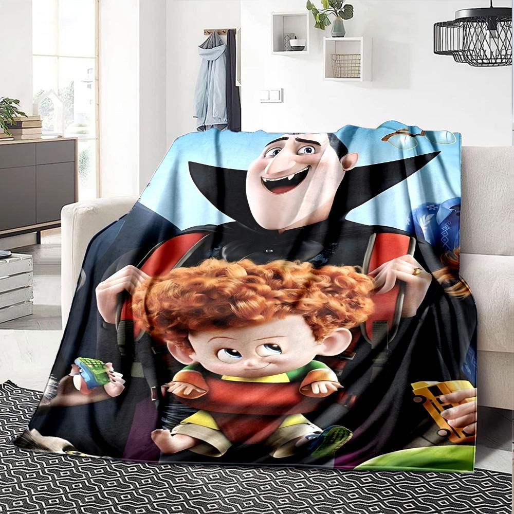 1pc Vampire Family Adventure flannel Blanket for Super Soft Cute Comfort Blanket for Travel Bedding Couch Sofa Blanket Y73032