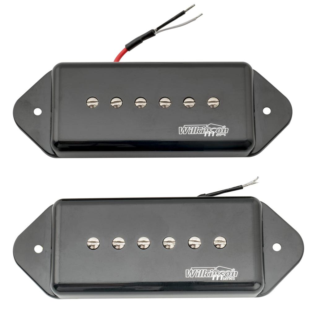 Wilkinson WO90 Ceramic P90 Dog Ear Pickup PU Bridge для Les Paul SG Electric Black of Guitars, (Набор 2)