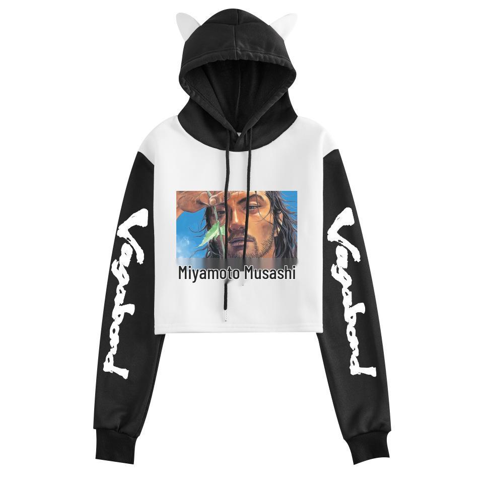 Miyamoto Musashi Anime Color Block Hoodie - Plus Velvet Sweatshirt