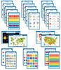 Traceease Educational Poster For Elementary School, Pack Of 25 Laminated Kids Learning Posters Great for Classroom HomeSchool