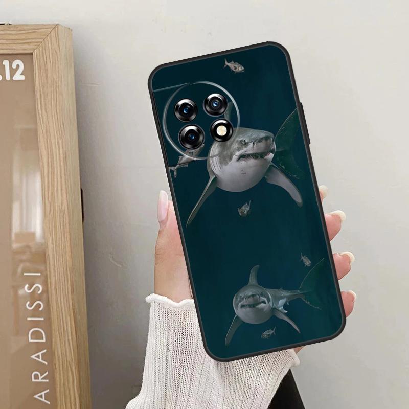 Shark Ocean Fish Case For OnePlus 10T 10R 12R 9R 8T 12 11 9 10 Pro Nord CE 2 3 Lite CE4 2T N10 N20 N30 Cover