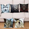1pc Animal Wolf Pillow Case Square Bedroom Sofa Leisure Comfort Cushion Car Living Room Home Decoration