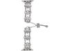 New GlacierX Slider Clasp Vintage Stones Bracelet Coral Red for Apple Watch 38/40/41mm Silver-Red