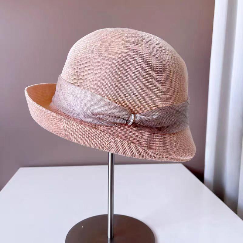 New Japanese Linen Knitted Fisherman Hat Women Spring Summer Outing Uv Protection Sunscreen Gift Hat Sunshade Sun Hat