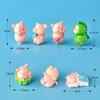 Миниатюры животных мультфильм Свинья украшение автомобиля Свинья украшение центральной консоли автомобиля предметы интерьера автомобиля