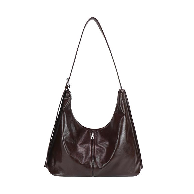 Большая вместительная сумка высокого класса и простая сумка-тоут для женщин, модная однотонная сумка через плечо, модная сумка через плечо для поездок на работу