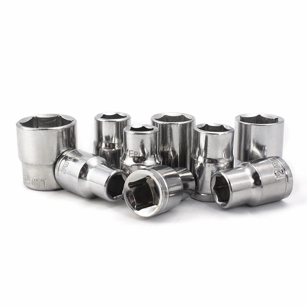 Инструменты для мотоцикла, набор коротких головок CRV, глубокая головка 8-24 мм, адаптер для динамометрического ключа с трещоткой, гаечный ключ, ремонт автомобиля, мото-велосипеда