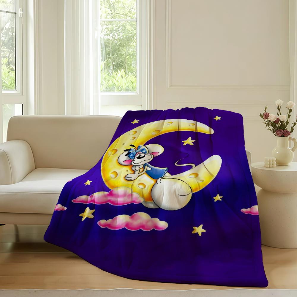 Cartoon D-Diddl-S Cute Blanket Warm Soft Suitable For Bedroom Sofa Bed Living Room Office Travel Camping Gifts