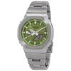 Восьмиугольные лаймово-зеленые часы из нержавеющей стали Современные G-Shock GM2110D-3A, Серебристые,