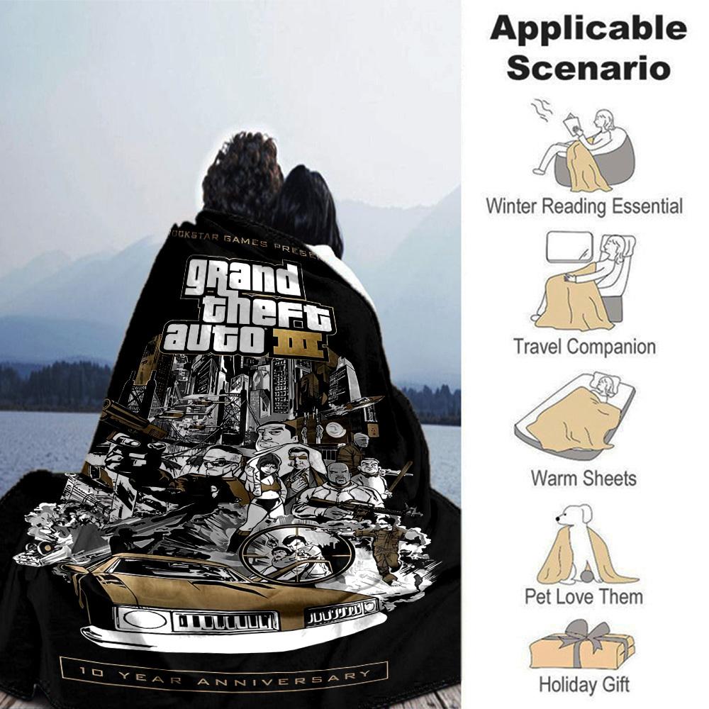 1pc dragon guitarThemed Blanket Soft Flannel All Season Cozy Throw with Bold Graphic Print, Travel, or Holiday Gift for Family & Friends