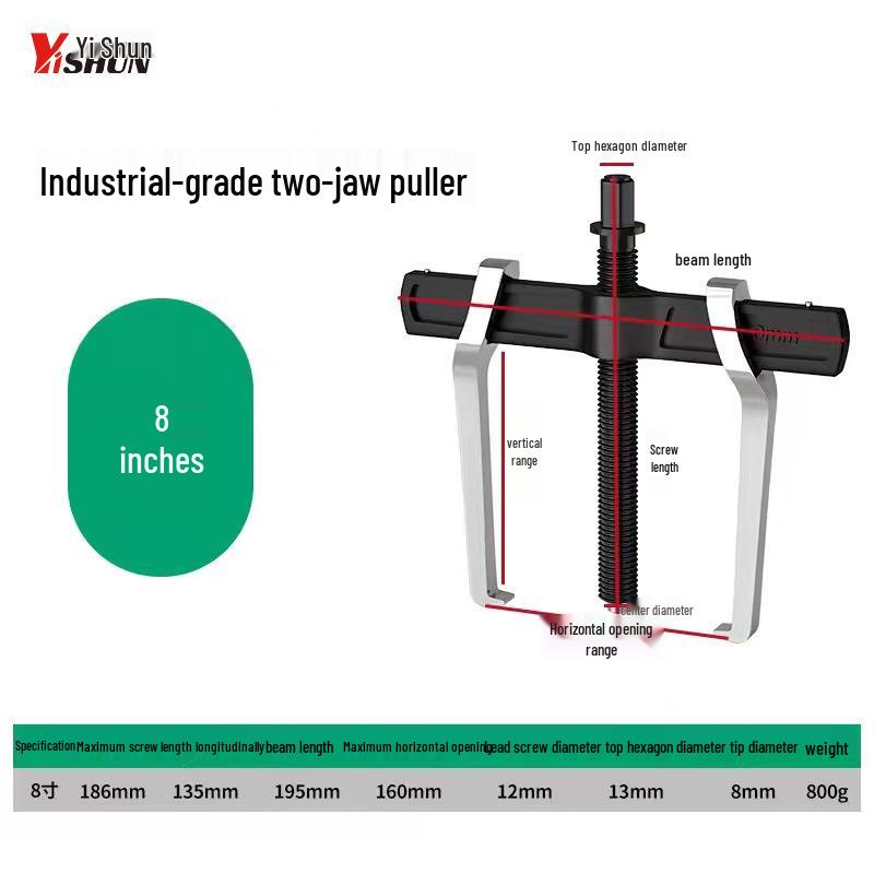 Two-Jaw Multi-Function Bearing Puller for Shaft and Wheel Disassembly