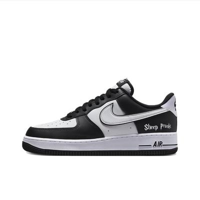 Nike Air Force 1 Нескользящие Износостойкие Баланс Низкие Кеды для Скейтборда Унисекс Белый Черный DV0788-001(Команда384-А)