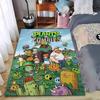 Ковер с мультяшным рисунком на тему Plants vs Zombies. Подходит для использования в качестве противоскользящего игрового коврика для диванов в гостиной и спальне.