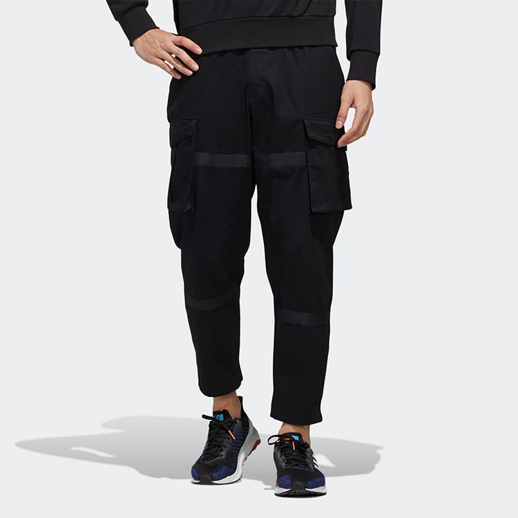 adidas Брюки карго мужские черные умеренные GL0394