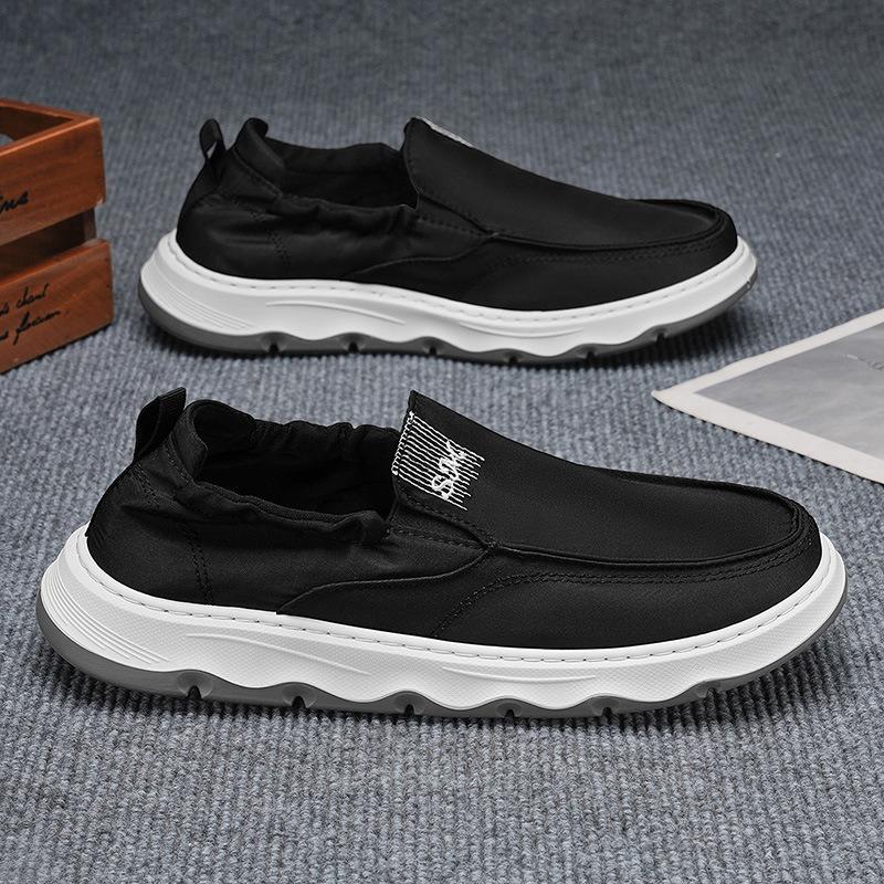 Ткань для зонта мужская обувь лето новая ленивая одна педаль спортивная и повседневная обувь для скейтборда старые пекинские тканевые туфли