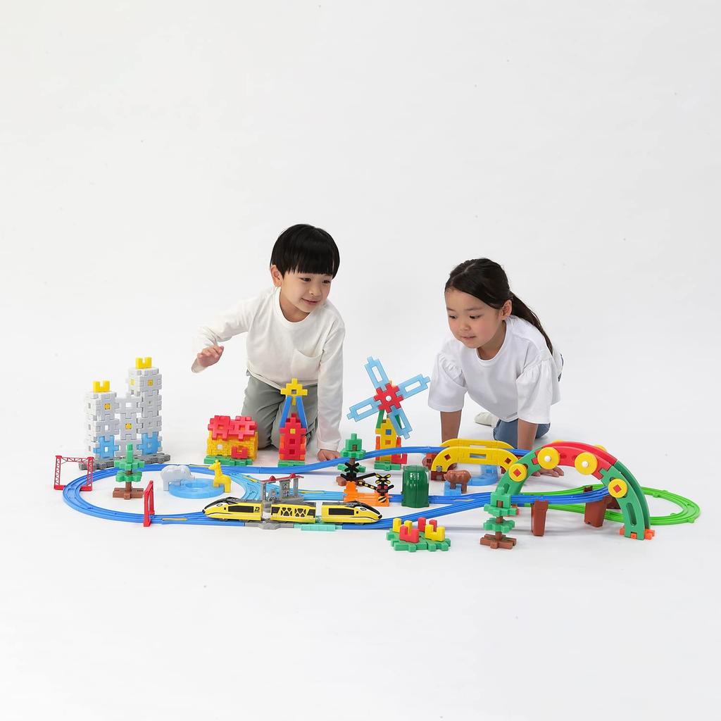 Gakken Play with Gakken New Block Diorama Deluxe Set 3 Years Old and 83737 Let's Plarail! (target Age Over)