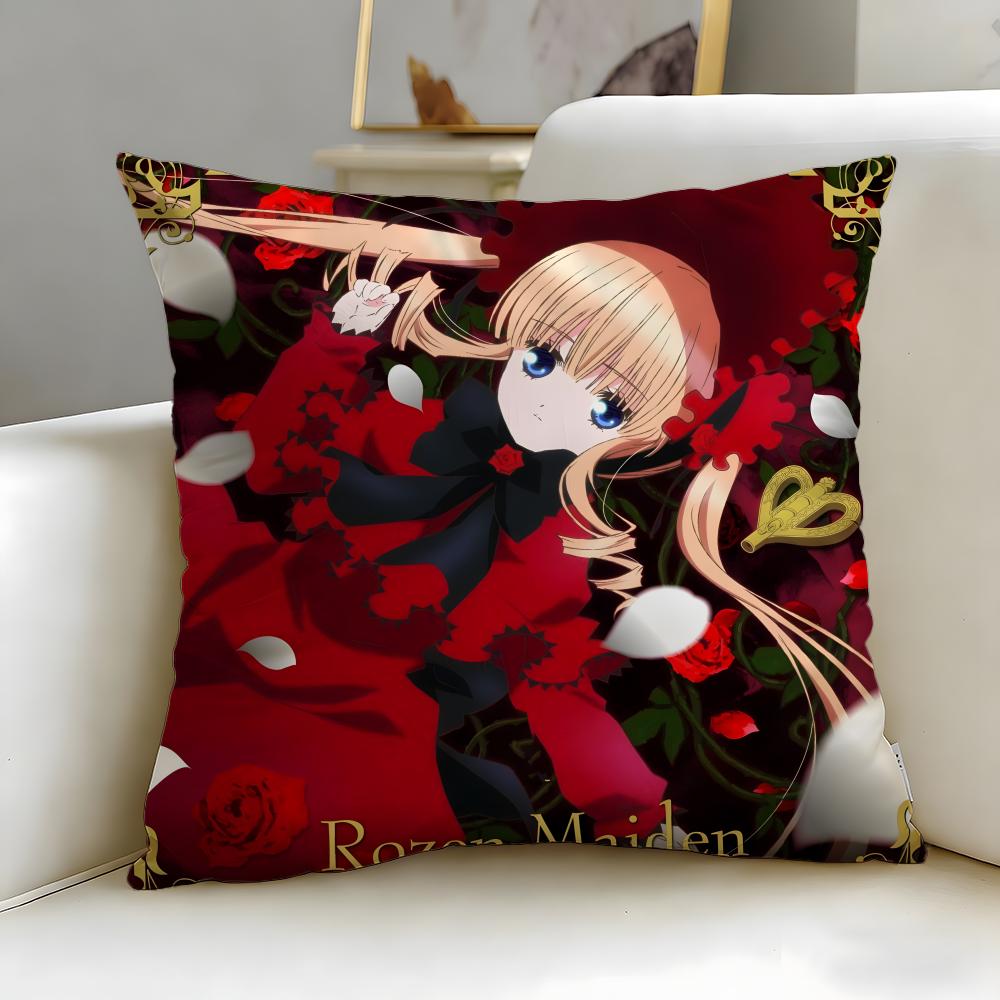 Классический аниме-чехол на подушку Rozen Maiden – Мягкий и легко стирающийся чехол для подушки – Универсальный для дивана, кровати, путешествий и офиса