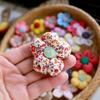 10 шт. Шерстяные вязаные цветочные аксессуары Детали для украшений на волосы DIY Изготовление ювелирных изделий Заготовки Брошки Подвески Ручная работа Оптом