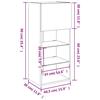 TV Cabinet with LED Lights Smoked Oak 40.5 x 30 x 90 cm
