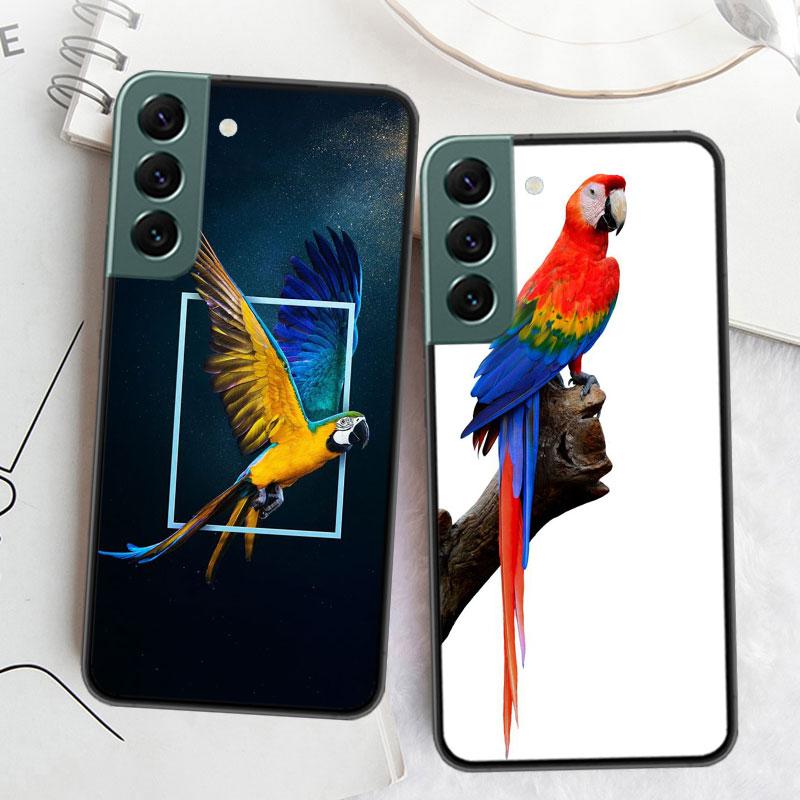 Чехол для телефона попугай для Samsung A16 A26 A36 A56 Galaxy A02S A12 A52S A13 A23 A33 A53 A54 A34 A24 A14 A22 A32 A42 A72 Обложка Ca
