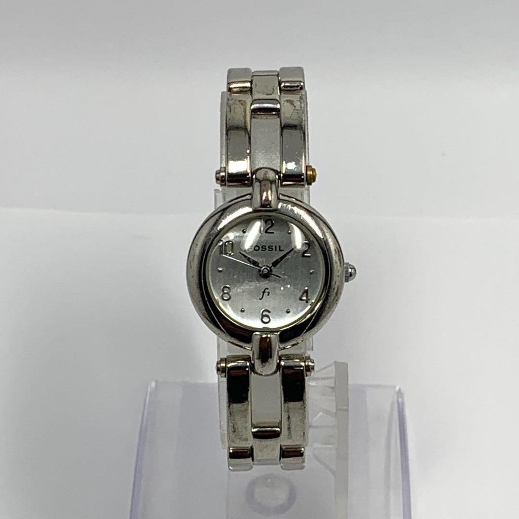 Б/У 802 [Батарея заменена и очищен] Рабочий item FOSSIL женские часы Fossil серебряные кварцевые популярные редкие винтажные