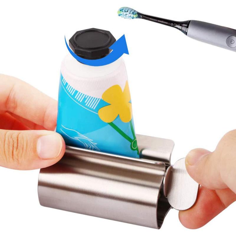 1pc Stainless Steel Wringer Roller Rotate Dispenser for Ointments Cosmetics Bathroom Accessories Toothpaste Squeezer Tube Roller