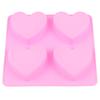 4-полосная силиконовая форма для мыла ручной работы в форме сердца 3D для изготовления мыла для свечей