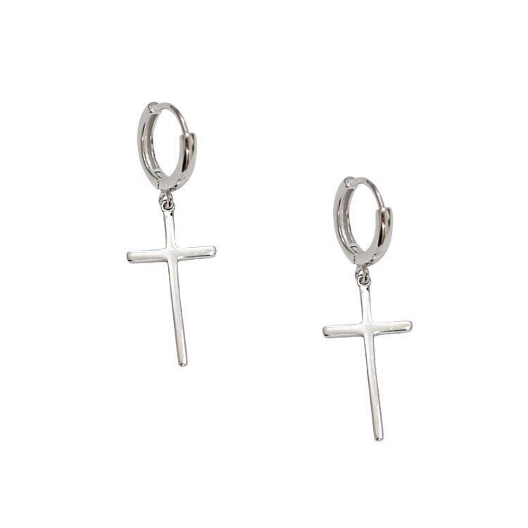 Reeti Tone Earrings Cross For Women Stud Earrings Giveaway Present Earings Fashionable Fashionable JewelryFashion Stud
