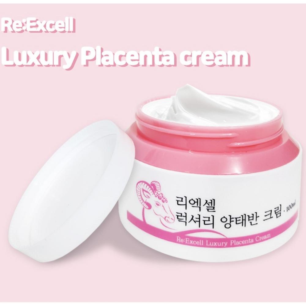 Re:Excell Luxury Sheep Placenta Highly Moisturizing Wrinkle Whitening Nutrition Cream, 100ml, 1 piece