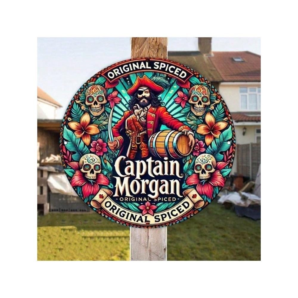 Винтажная металлическая табличка Captain Morgan Декор для бара 20x20см