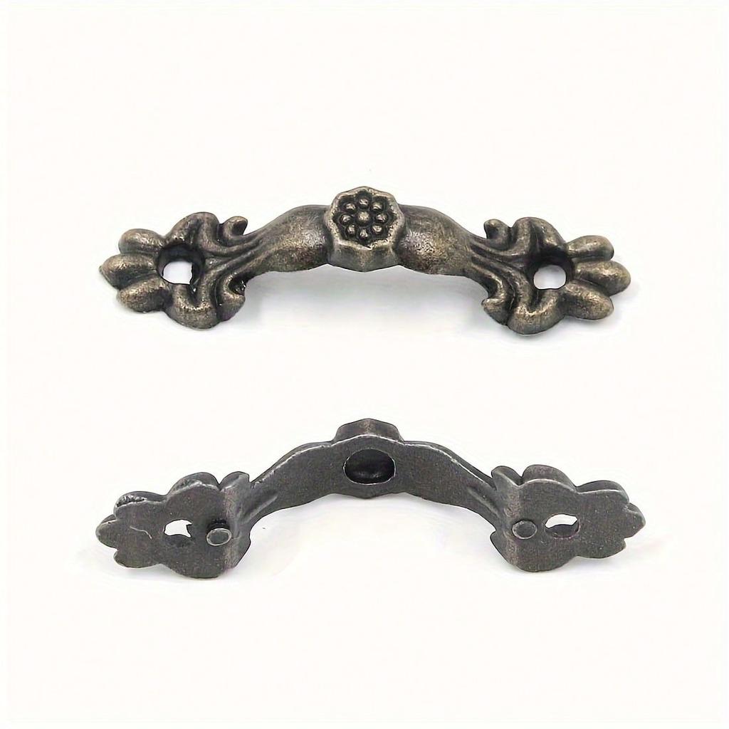 20pcs Bronze Tone Decorative Antique Handle Pull for Jewelry Case Box with Mounting Screws, Arch Shape