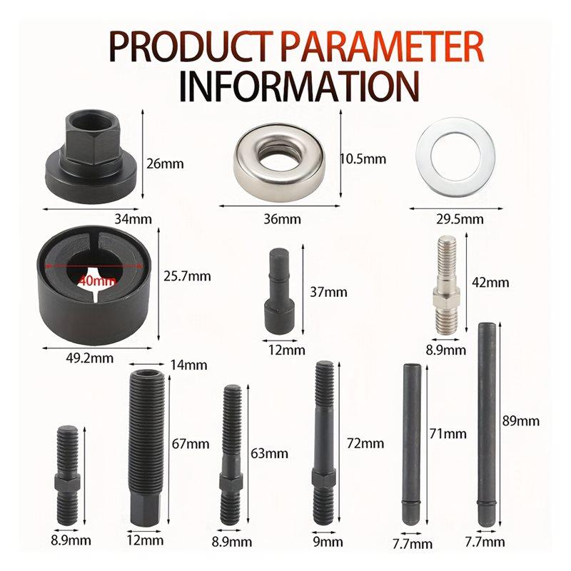 Fresh Power Steering Pulley Puller Installer Kit For Water Pump& Vacuum Pump Pulleys Installation Remover Fits On Most Engines
