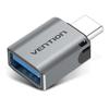 Type-C To USB 3.0 Adapter, U-disk Reader, OTG Function, 5Gbps - Vention (CDQH0) - Grey