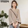 Женский свитер, свободный внешний свитер, корейский пуловер, свитер в стиле слоучи, винтажный плотный трикотажный топ