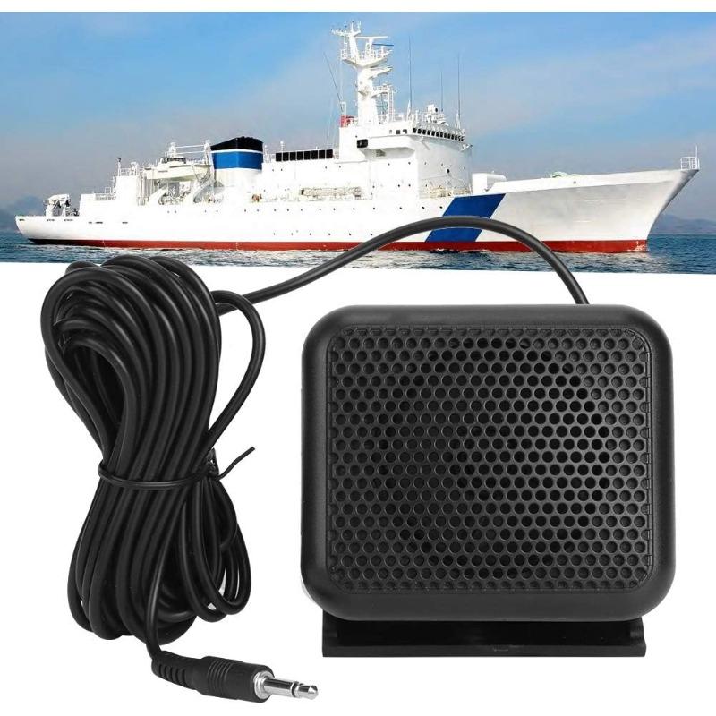 External Speaker, NSP-100 Two Way Car Mini CB Radio External Amplified Communications Speaker Mobile Ham Radio Microphone Fit for FT-847 FT-920 FT-950