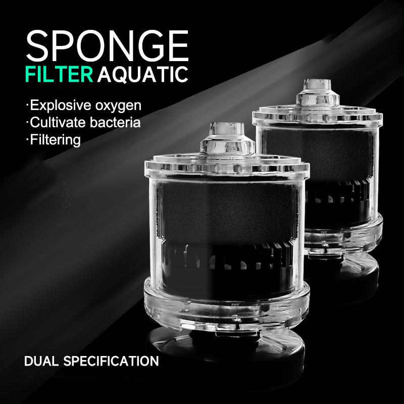 Фильтр для аквариума Аквариум Пруд с креветками Воздушный насос Биохимический губчатый фильтр Аквариум Био-губки с биошарами Повышение кислорода