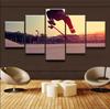 Modern Wall Art Canvas Prints Frame Landscape 5 Panel Extreme Sports Poster Play Skateboard Painting Modular Picture Decor No Frame No Frame