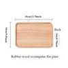 Wooden Dish Decor Tray Japanese Tableware Solid Wood Plate Fruit and Hotel Barbecue and Wooden Dining Plate Rubber Wooden Tray
