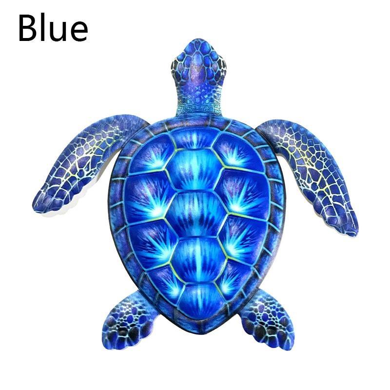 1 шт., металлическая Черепаха в помещении, на открытом воздухе, для гостиной, красочная подвесная скульптура, железное искусство, Настенный декор, домашний сад, балкон