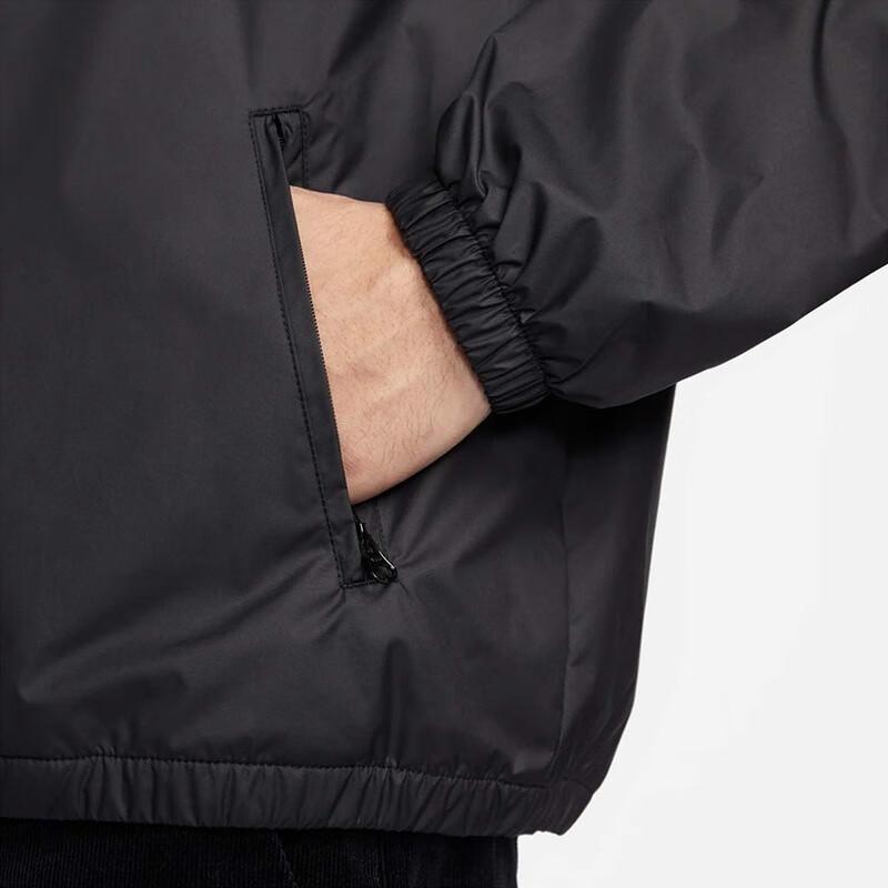 Nike Повседневная тканая куртка с логотипом, мужская куртка, черная HF1113-010