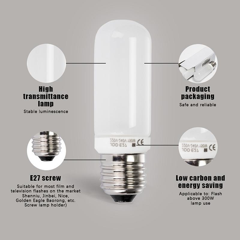 E27 150 Вт 250 Вт 220 В-240 В Студийная стробоскопическая светодиодная лампа Теплый белый 3200 К Фотография Фото Вспышка Моделирующий свет Осветительная лампа