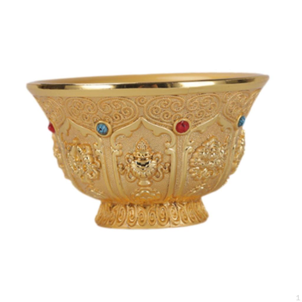 Sacred Tibetan Water Offering Vessel for Home Decor