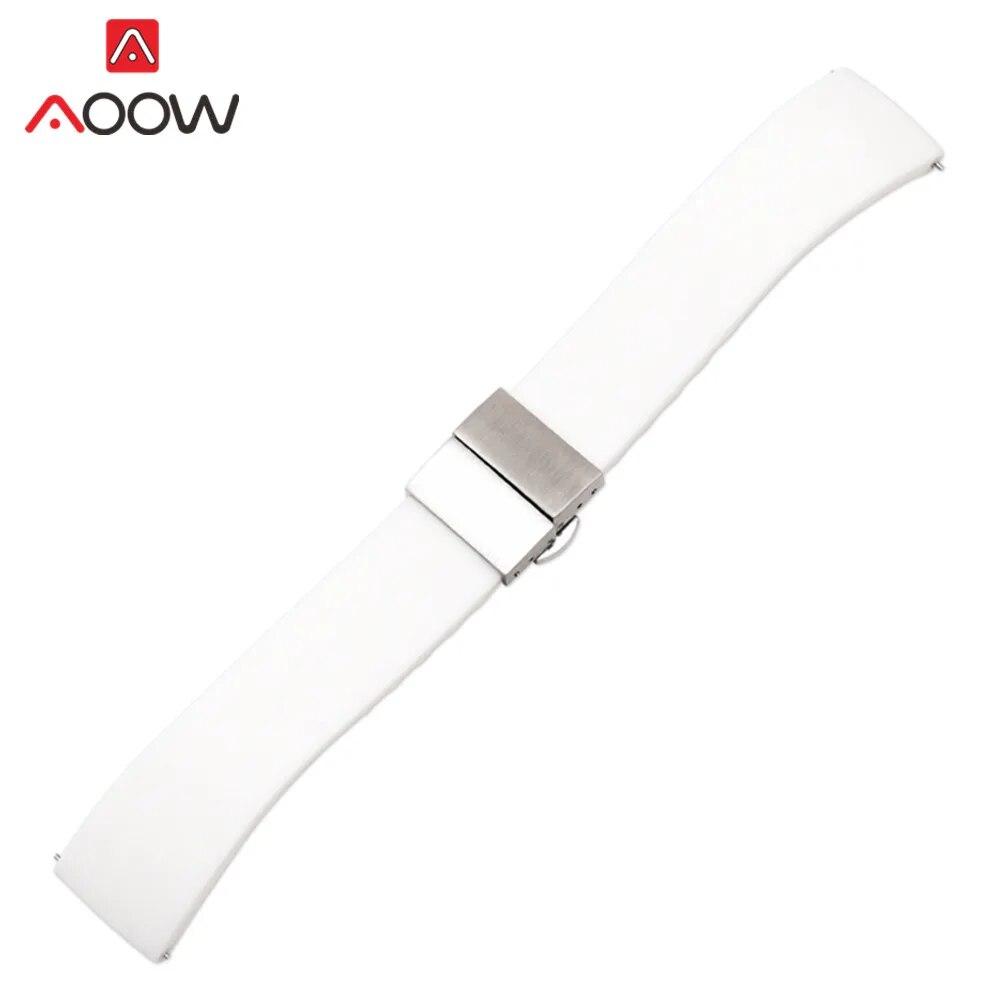 14 мм, 16 мм, 18 мм, 20 мм, 22 мм, 24, мягкий силиконовый быстросъемный ремешок для часов, высококачественный браслет с пряжкой-бабочкой, ремешок, аксессуары