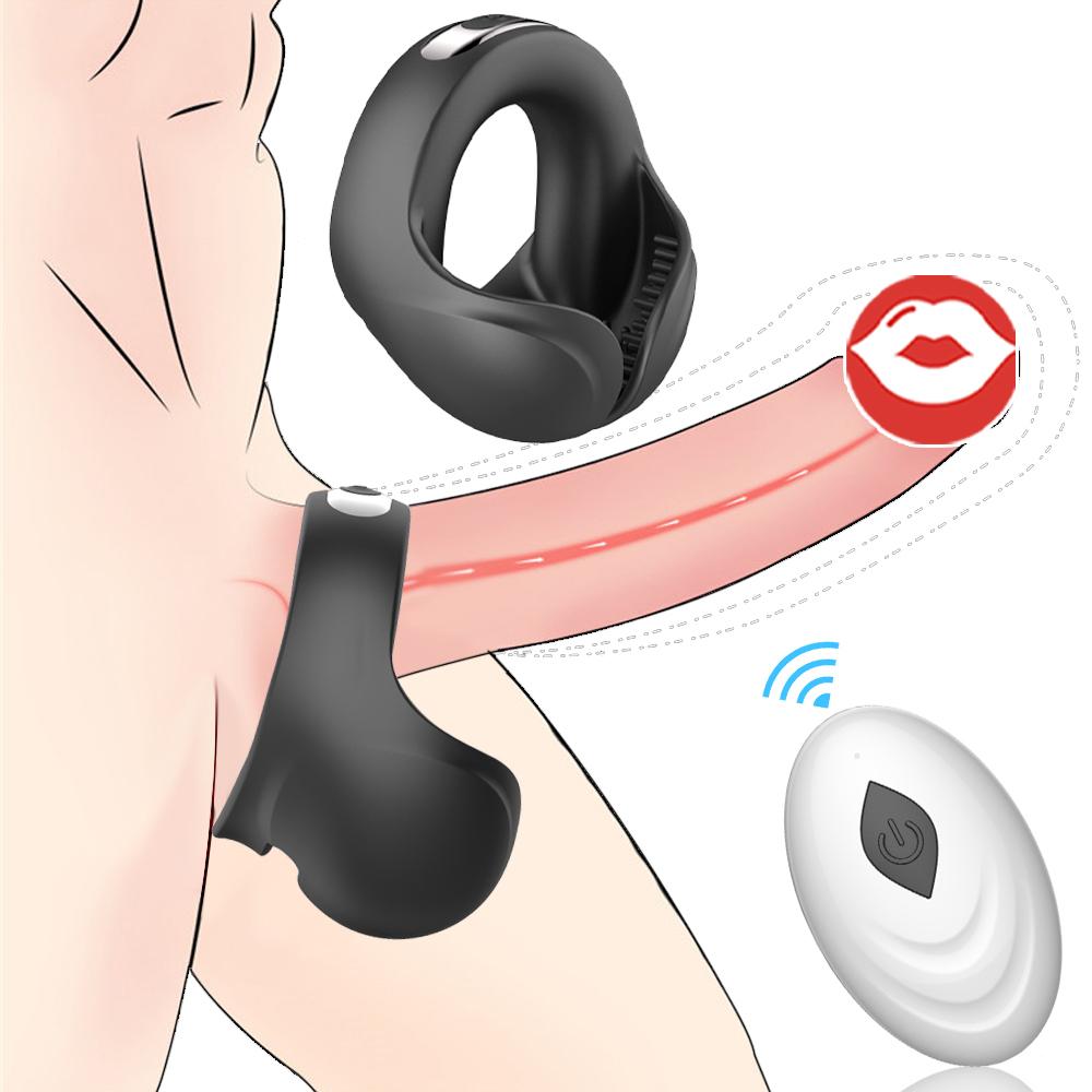 Вибрирующее кольцо на член, сексуальные игрушки для мужчин, пара, задержка эякуляции, целомудрие, массажер для яичек, кольцо для пениса, игрушки для взрослых