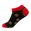 Men's Quality Business Ankle Socks Casual Novelty Graffiti Food Geometric Lattice Colorful Summer Happy Combed Cotton Short Sock
