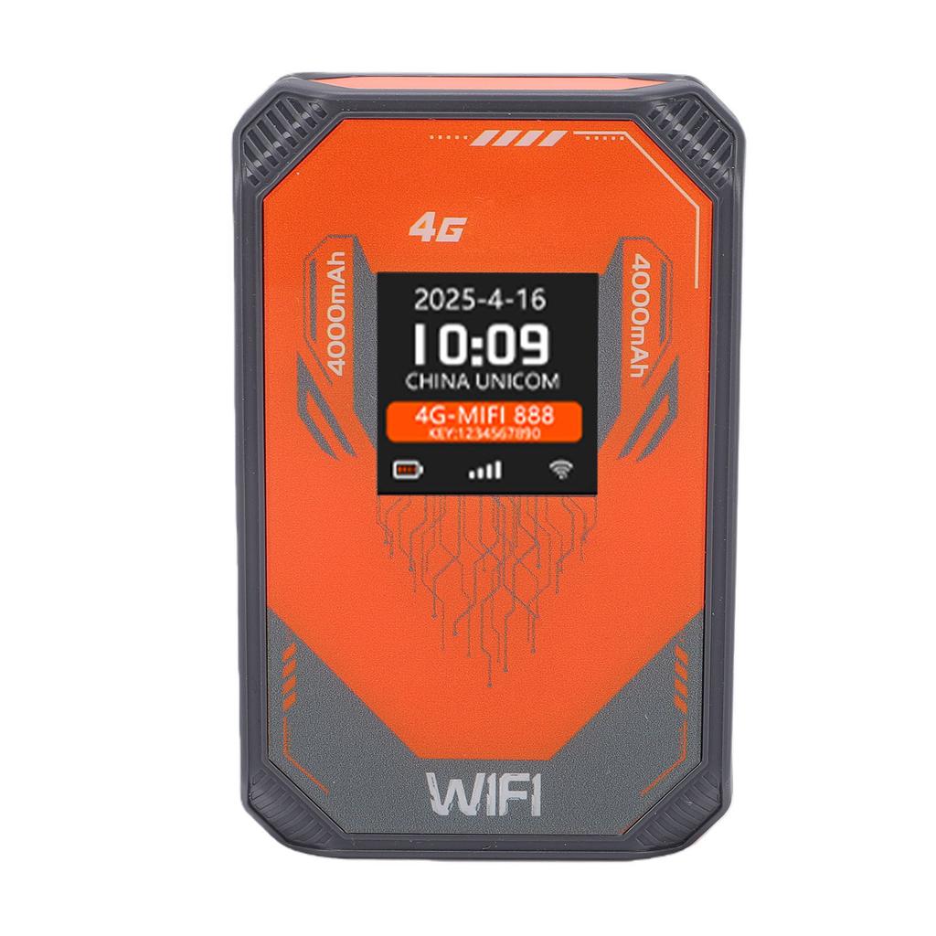 Портативный 4G мобильный Wi-Fi роутер, точка доступа WiFi, устройство с аккумулятором 4000 мАч, поддержка SIM-карты, ЖК-дисплей, простая настройка для путешествий