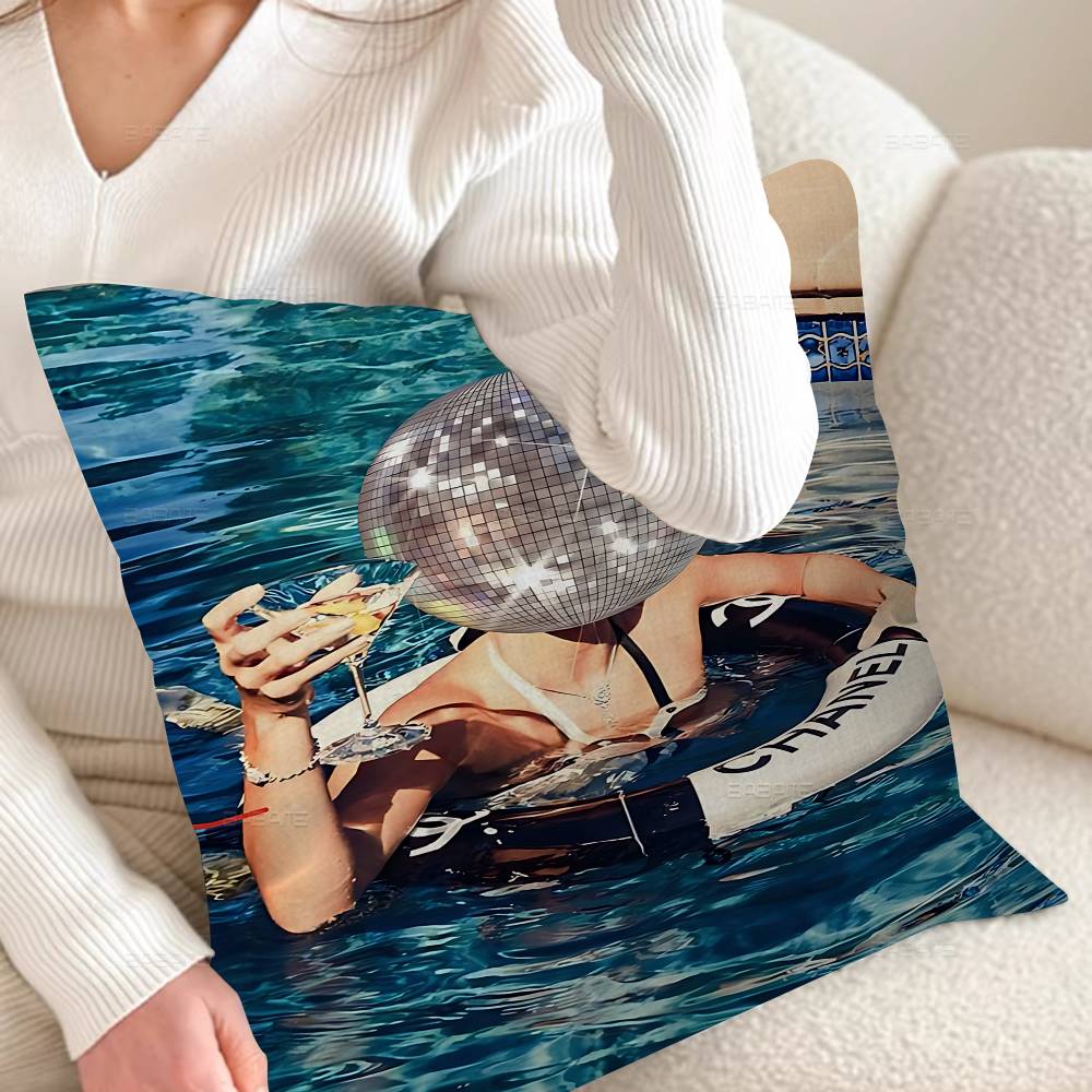 Disco Ball Personalized Picture Text Home Decorative Pillows Household Gifts 45x45cm