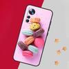 Dessert Ice Cream Macaron Food Case For Xiaomi 13T Pro 12T 11T 12 14 13 Lite 12X POCO F5 X3 X5 Pro X4 F4 M5 M5s F3 Cover