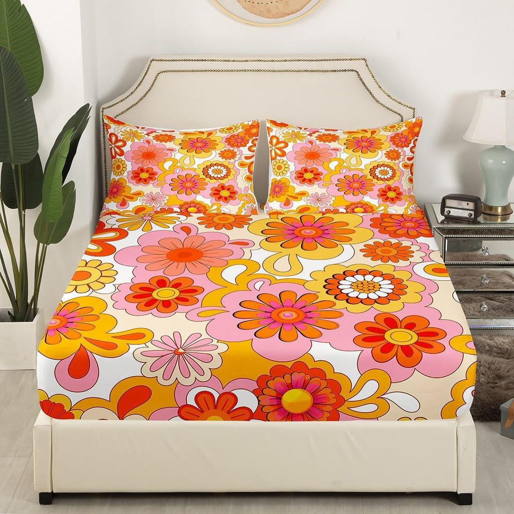 Bohemian Pattern Bed Hat Four-Piece Bedding Set Bedroom Dormitory Bedding Decoration